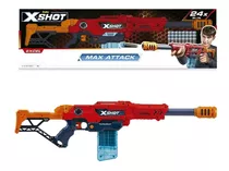 Lançador X-shot Max Attack Vermelho Com 24 Dardos