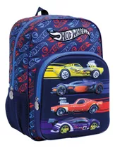 Mochila Hot Wheels Fast Espalda 14 Pulgadas 75116 Diseño De La Tela Azul