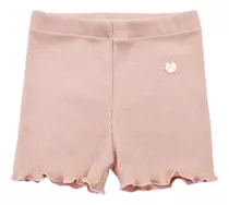 Biker Roulotte Mini Ánima Ciclista Short Calza Bebé Rosa