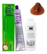 Kit Tinte De Cabello Kuul 90 Ml Naturales  + Peroxido 20 Vol