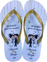 100 Chinelo Personalizado Casamento Lembrancinha Arte Grátis