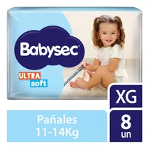Pañales Babysec Ultra Soft Xg 8 Unidades Pack 6 Unid