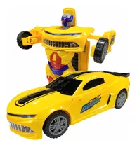 Carro Carrinho Brinquedo Camaro Transformers Robô Som E Luz