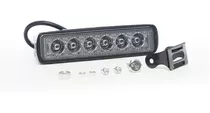 Faro Auxiliar 6 Led Barra 18w 4x4 Moto Auto Rectangular