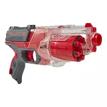 Lançador De Dardos Nerf Elite Disrupter Vermelho Translúcido