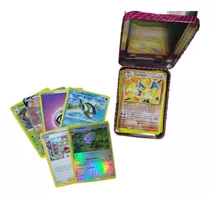 Cartas Pokemon Mazo 42 Cartas + Lata Mini Metalica Importada