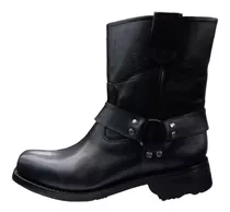 Bota Corta Motoquera Cuero Premium 100% Vacuno Ranch