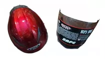 Casco Para Bici Y Bici-moto Con Visor Talla Ajustable