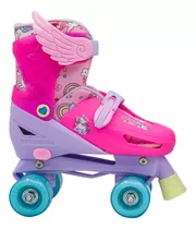 Patines 4 Ruedas Con Glitter Apache Wings Ajustables T 30-33