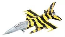 Miniatura Avião F-16a Tiger Meet 1/72 Easy Model Af 37127 Cor Preto/amarelo