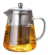 Tetera Cafetera De Vidrio Y Filtro Infusor De Acero 400 Ml