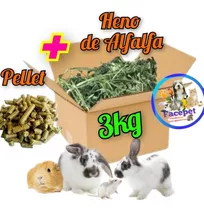 Heno Alfalfa 3 K + Pellet Conejo Cuy 