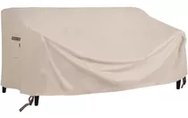 Cobertor Sillon Terraza Tres Cuerpos Premium 205x75x77cm Pvc Color Beige Para Sofás De 3 Cuerpos