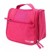 Organizador Neceser Cosméticos Bolso Porta Maquillaje Percha Color Fucsia