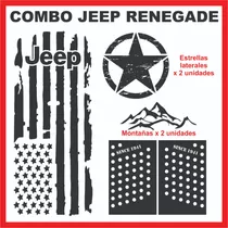 Calcos Stickers Jeep Renegade Combo Tuning Estrella Bandera