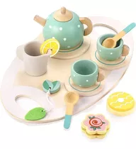 Juguete Set Juego De Té Cocina Niña De Madera Niñas Niños