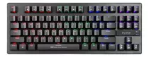 Teclado Gamer Marvo Kg901 Qwerty Jixian Blue Inglés Us Color Negro Con Luz Rainbow