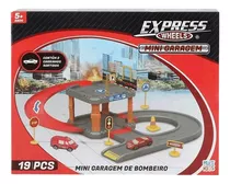 Mini Garagem Bombeiro Com Carrinho Express Wheels Multikids