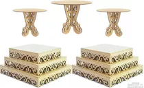 Kit Festa Provençal Arabesco Mdf Cru 09 Peças Promoção