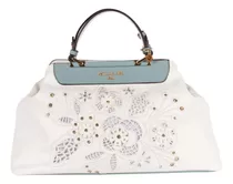 Bolsa Duffel Nicole Lee Corte Laser Y Bordado Ss22 Color Blanco