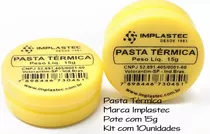 10un Pasta Termica 15g Pote Implastec Cooler Processador Pc