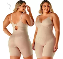 Cinta Body Modelador Macaquinho Plus Size Com Perna 350725