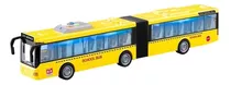 Ônibus Miniatura A Fricção Com Som E Luz Abre Portas 44cm Am