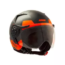 Casco Moto Hawk Rs9 Abierto Negro Naranja Fluo Vxv