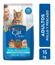 Purina Cat Chow Adulto (pescado Y Pollo) X 15 Kg.