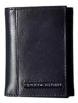 Billetera Tommy Hilfiger 31tl11x033 Color Black De Cuero - 10cm X 22cm X 9cm