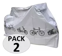 Pack 2 Funda Carpa Lona Cubre Moto Bicicleta Diseño