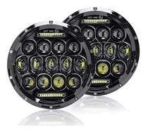 Juego De Opticas 7 Pulgadas Faro Led Jeep Wrangler Ika F100b