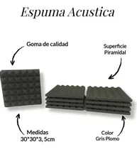 Espuma Acustica Piramidal De 30*30*3,5cm