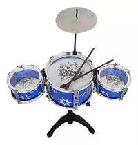 Bateria Musical Infantil 3 Tambores + 1 Prato