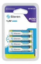 Paquete De 4 Pilas Recargables  Aaa  Nimh 600 Mah