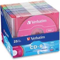 Discos Virgenes Cd-r 25 Discos De Colores Verbatim 94611 /vc