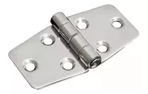 Dobradiça Aço Inox 6 Furos 76x40x2mm Portas Barco Lancha