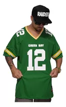 Camisa Futebol Americano M10 Green Bay 12 Verde Treino 
