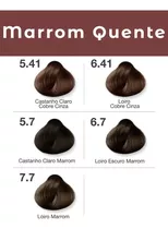  Coloração Itallian Color Professional  | 60g | Marrom Quente Tom 6.7 Loiro Escuro Marrom