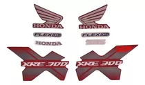 Jogo De Faixas Adesivo Honda Xre 300 Vermelha Ano-2014/2015