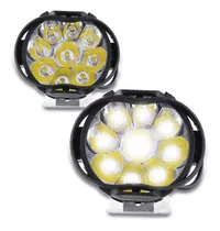 Par Faros 9 Hiper Led Ovalo Auxiliar Con Estrobo Tunix 