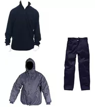 Kit Frio Campera Trucker Con Capucha  Buzo Polar Mas Pantalo