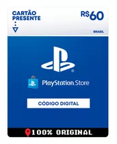 Cartão Card Playstation Store 60 Reais Psn Plus Ps4 Ps5 Br