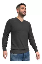 Suéter Masculino Gola V Pullôver Tricot Blusa Frio Casaco Lã