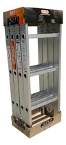 Escalera Multipropósito Scala - Plegable De Aluminio Articulada 4 X 3 - 3,70 Mts