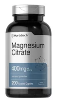 Citratro De Magnesio 400 Mg Americano 200 Capsulas