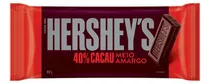 Chocolate Meio Amargo 40% Cacau Hershey's  Sem Glúten Pacote 82 G