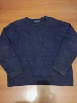 Sweater Buzo Cuello Redondo Azul De Kevingston Para Chicos Talle 14