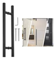 Manillon Doble Acero Inoxidable 120 Cm Para Puerta Madera