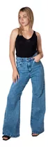 Wide Leg Jeans Elastizado, Mujer Todos Los Talles 